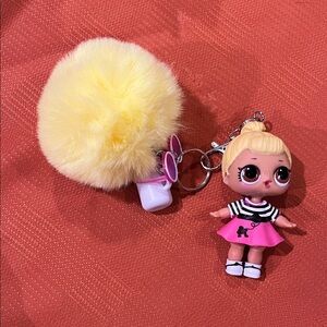 L.O.L. Surprise! Doll Keychain with Yellow Pom Pom
